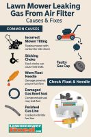 Lawn Mower Leaking Gas From Air Filter - Causes and fixes | Solved