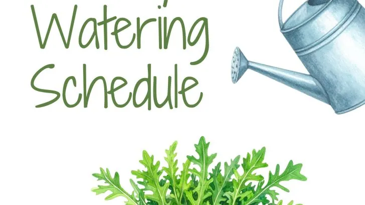 Weekly Water Schedule Cvr