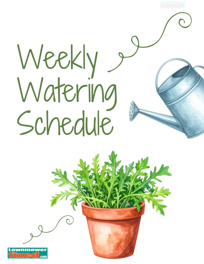 Weekly Water Schedule Cvr